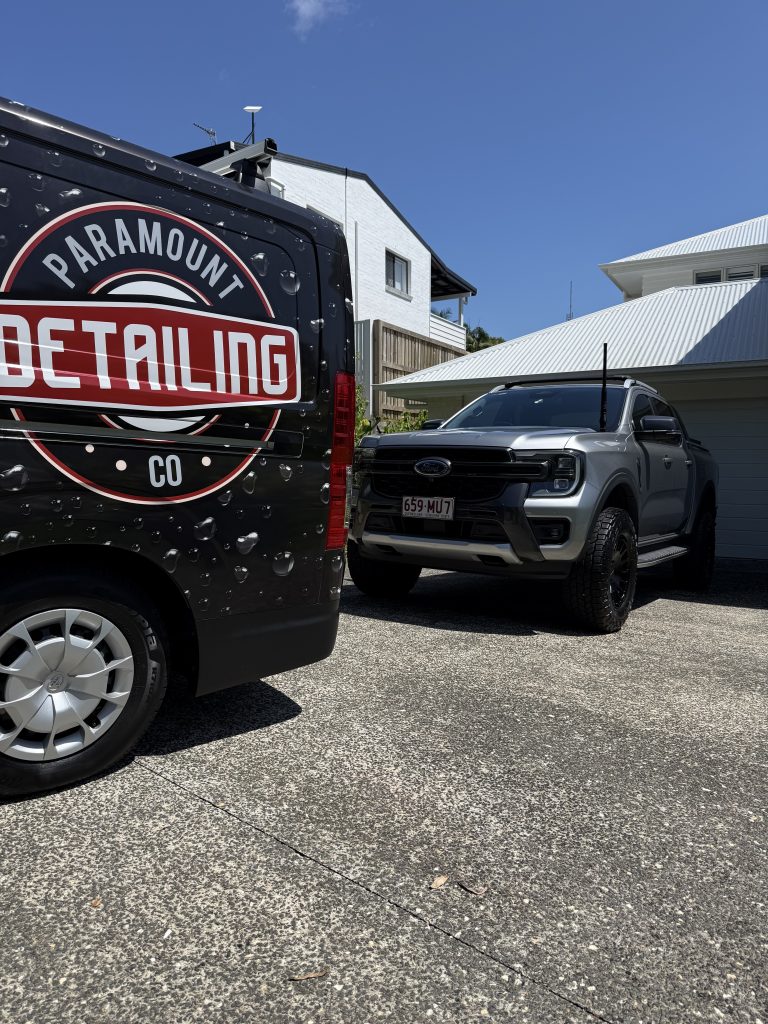Paramount Detailing branded van on a mobile detailing job